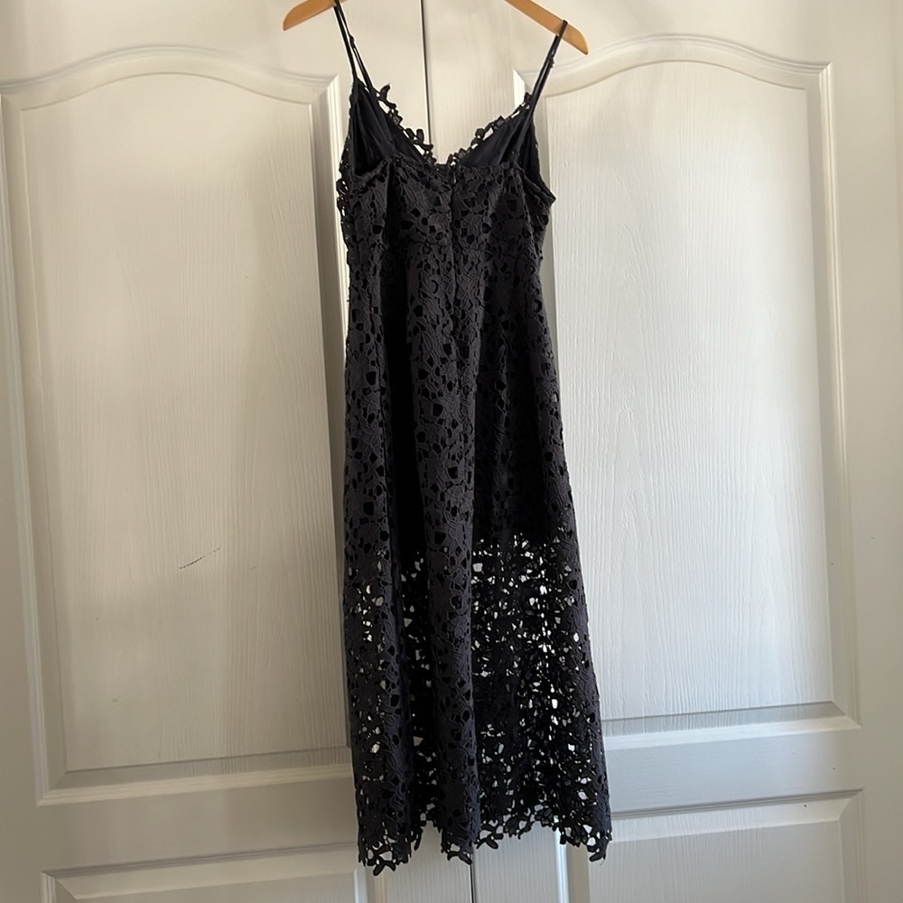 Astr Navy Blue Lace Midi Dress - Picture 7 of 10